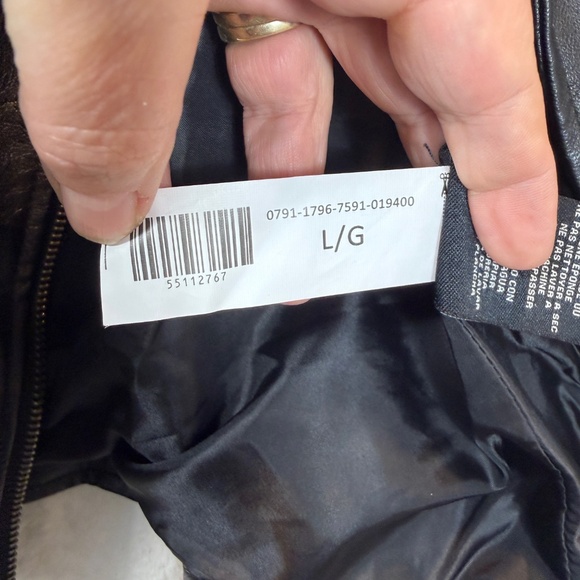 SWS Motorcycle Jacket Womens Size Large Black Faux Leather Embroidered Bikercore - Picture 5 of 9